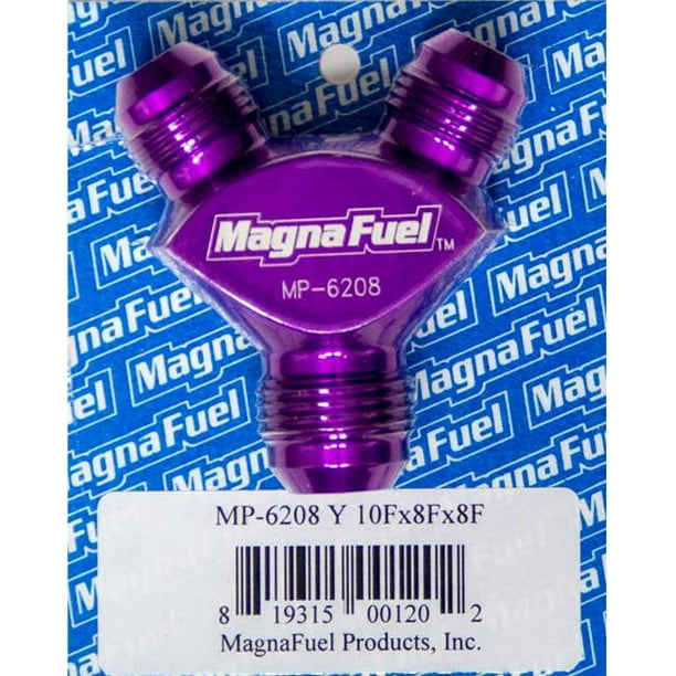 8AN Y-Fitting MagnaFuel MP-6208-10AN Male and